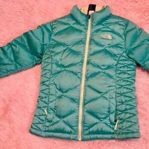 The North Face Teal/Lime Quilted Jacket